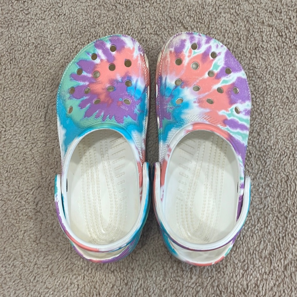 Tie-dye Crocs